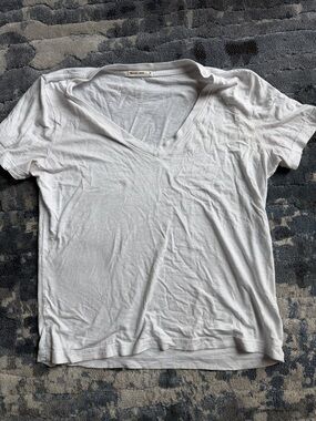 Marine Layer Basic White V-Neck Tee